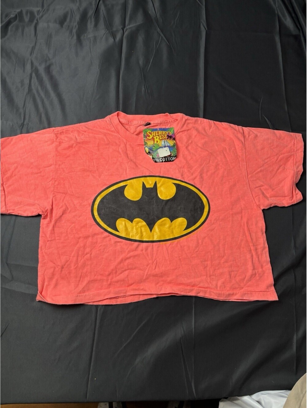 vintage women's dc batman T shirt One Size Pink Sherrys Best